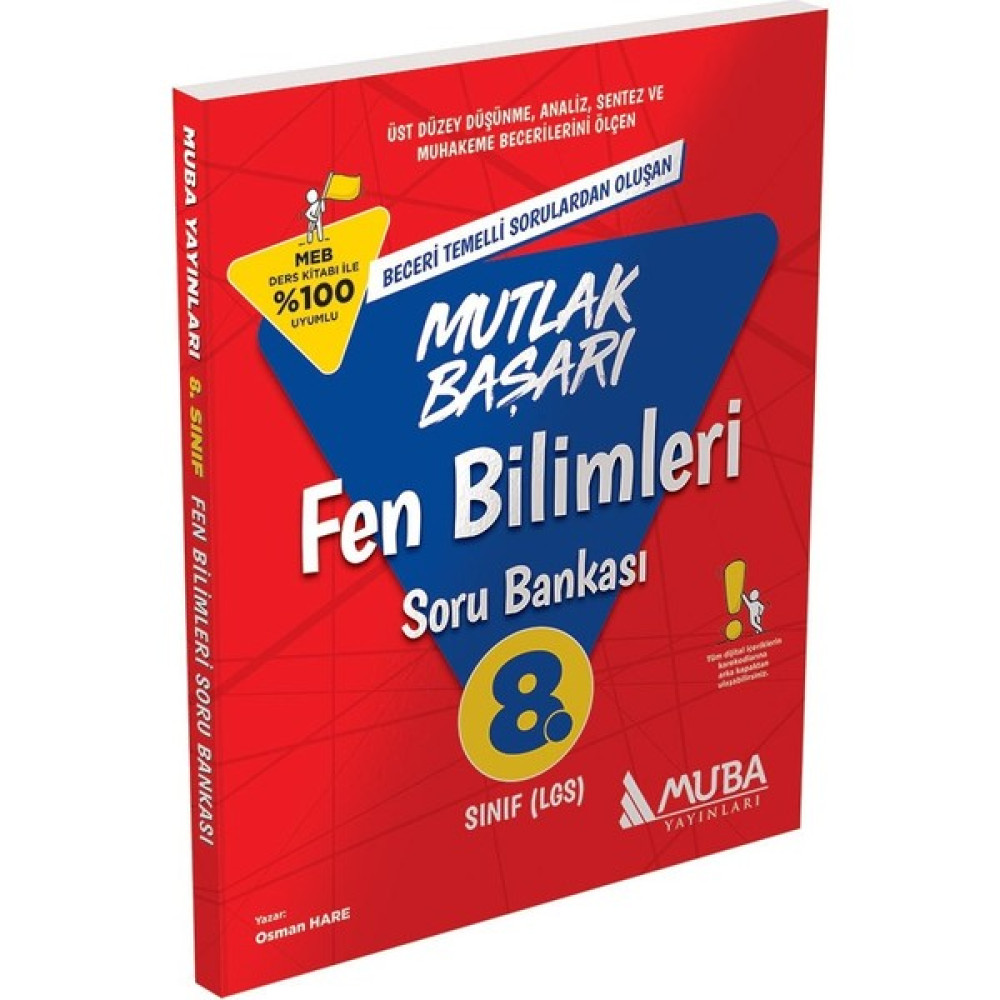 Muba Yayınları 8. Sınıf LGS Fen Bilimleri Soru Bankası Mutlak Başarı Serisi 0922 Kaynak Kitapları Fiyatı