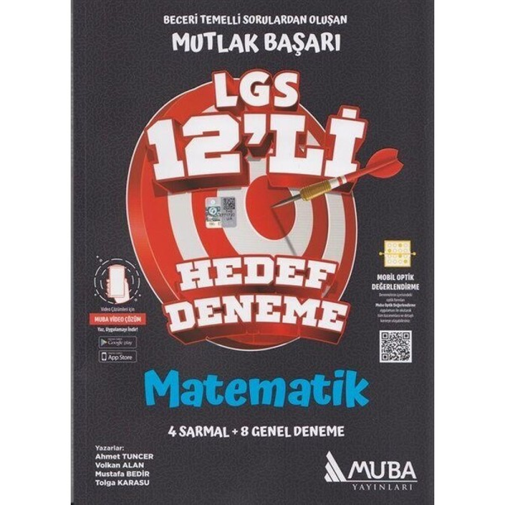 Muba Yayınları 8. Sınıf LGS Matematik 12 Li Hedef Deneme Kaynak Kitapları Fiyatı
