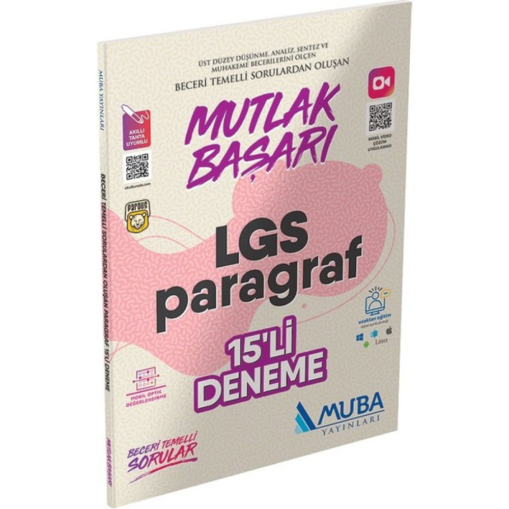 Muba Yayınları MB Lgs Paragraf 15LI Deneme Kaynak Kitapları Fiyatı
