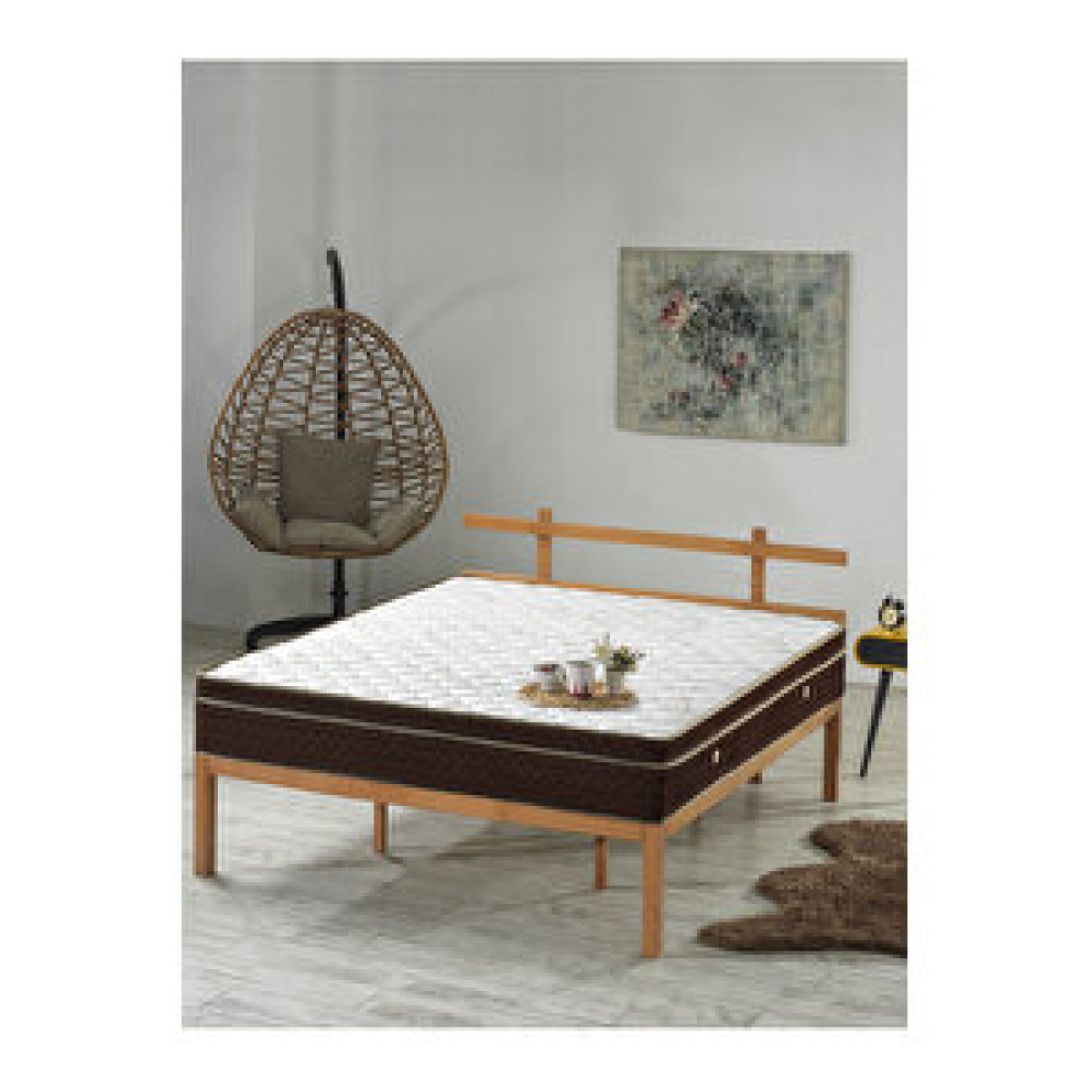 Mubah Full Ortopedik Süper Bamboo Yaylı Yatak Coffee Foam 150x200 cm Yatak Fiyatı