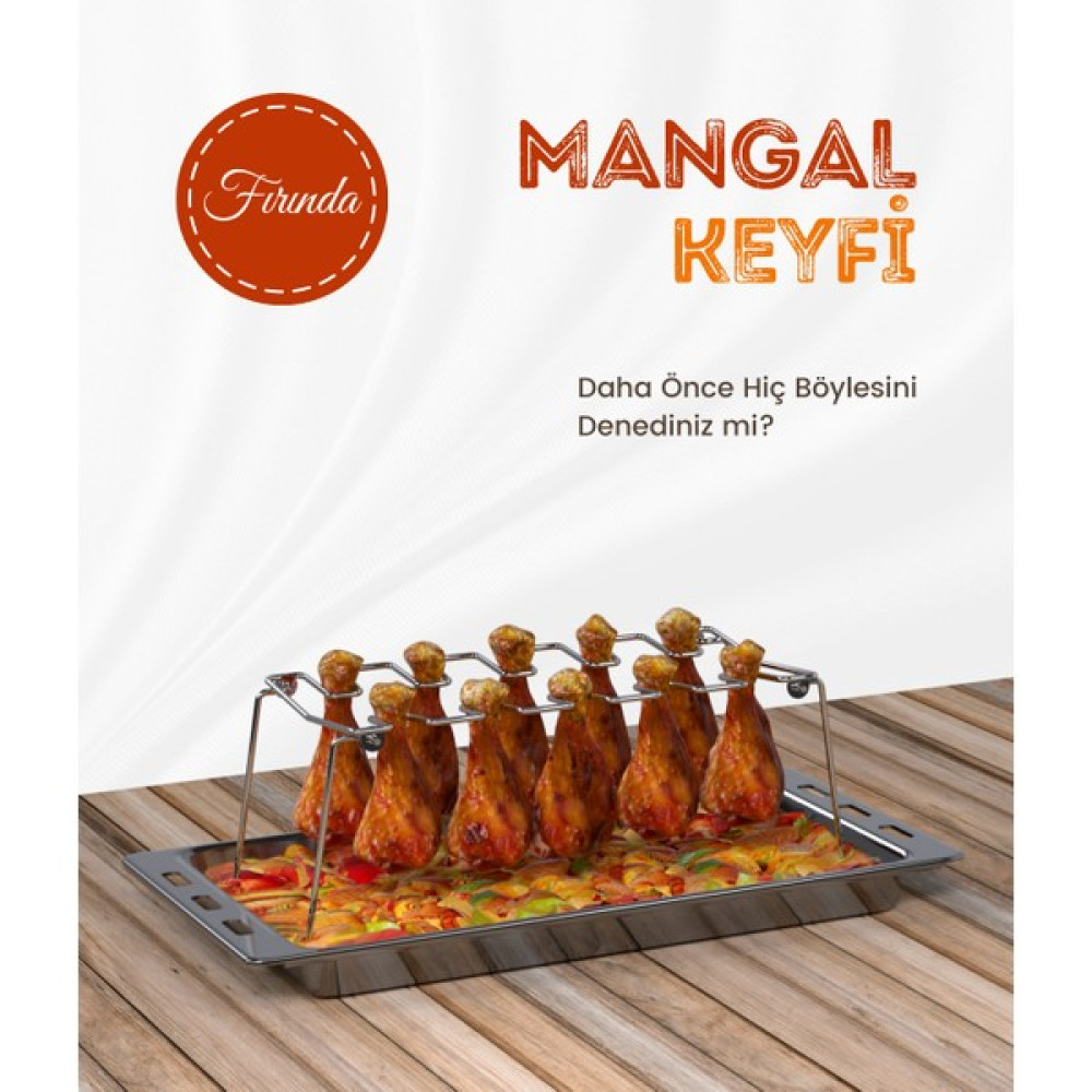 Mubatex Mangal Izgarası Fırın İçi Et Pişirme Aparatı Mangal Izgara Teli Fırın Teli Krom Mangal & Barbekü Malzemeleri Fiyatı