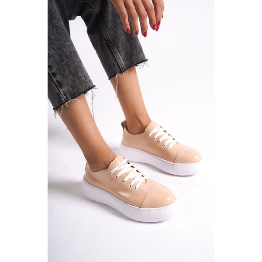 Mubiano MB6304-PR Kadın Kalın Taban Pudra Rugan Sneaker & Spor Ayakkabı Spor Ayakkabı Fiyatı