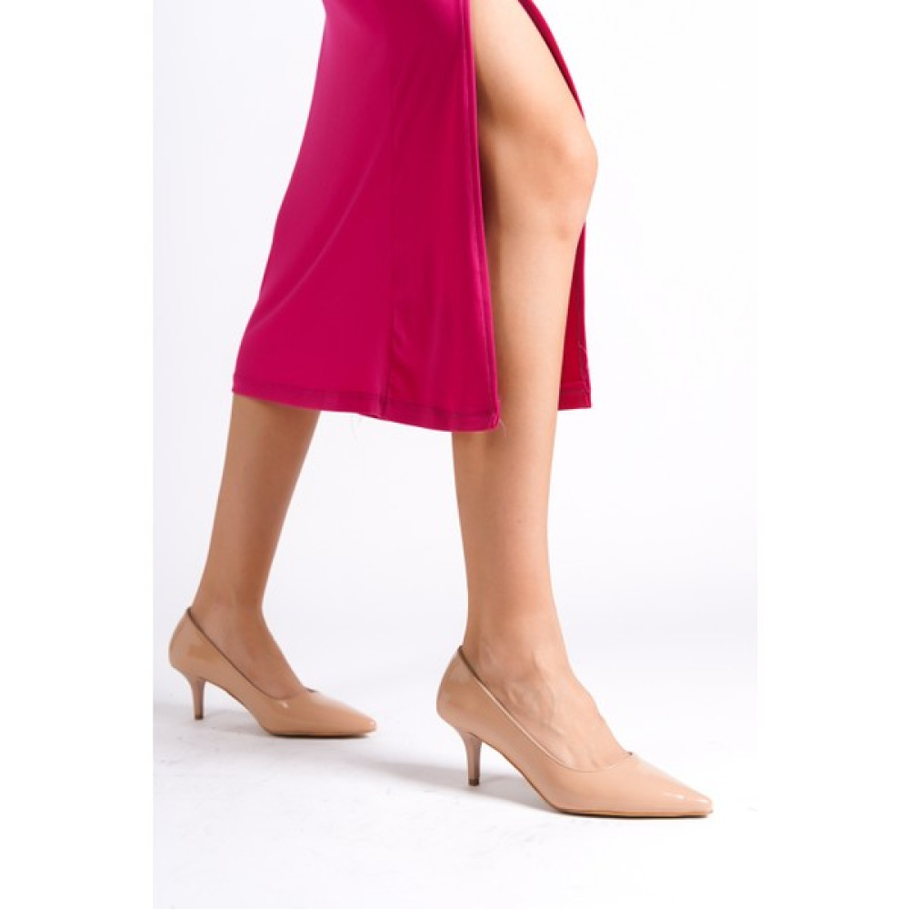 Mubiano MBHRNR978-N Kadın Rugan Ince 7 cm Topuklu Nude Stiletto & Topuklu Ayakkabı Topuklu Ayakkabı Fiyatı