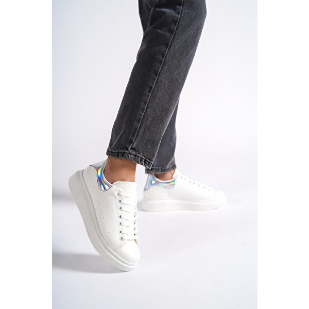 Mubiano MBMKQ200-BHLG Kadın Kalın Taban Beyaz/hologram Sneaker & Spor Ayakkabı Spor Ayakkabı Fiyatı