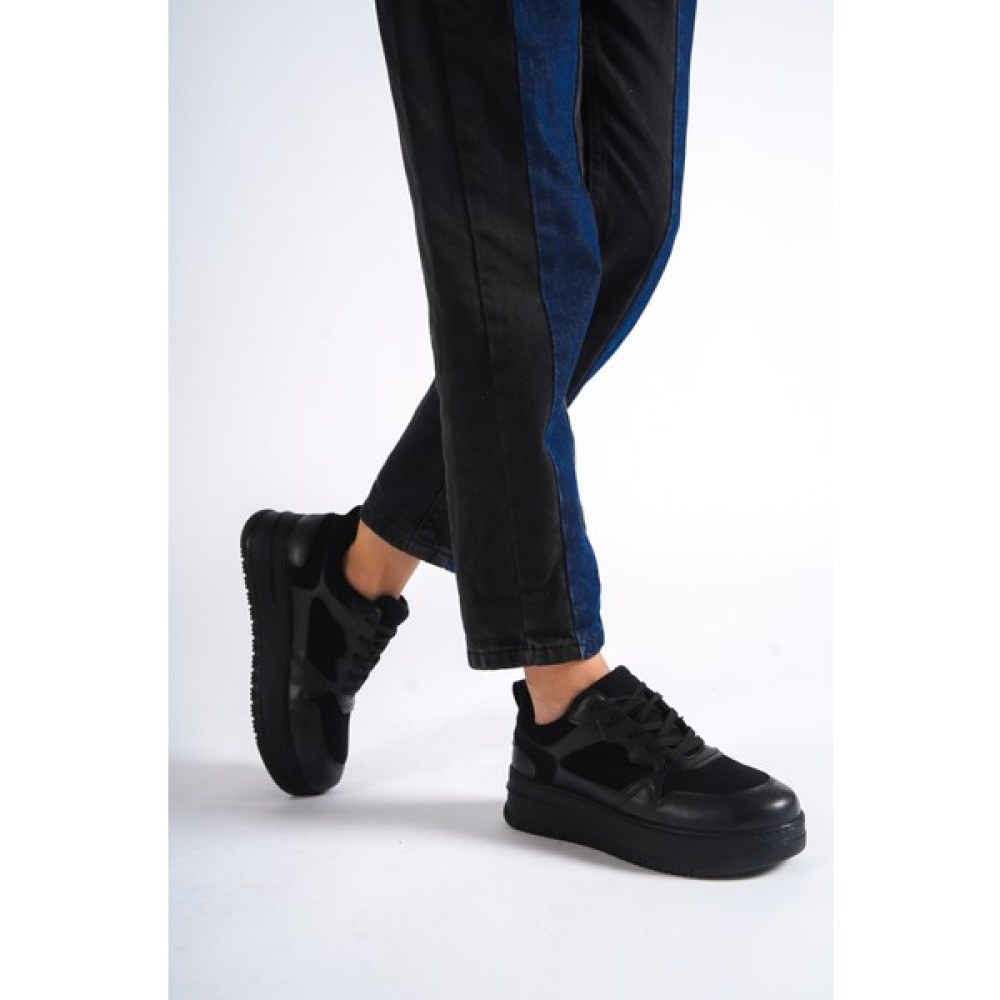 Mubiano MBNK160-SS Kadın Kalın Taban Siyah/siyah Sneaker & Spor Ayakkabı Spor Ayakkabı Fiyatı