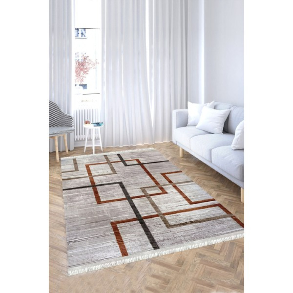 Mubo Kaymaz Tabanlı Makinada Yıkanabilir Dekoratif Salon Halısı Mutfak Halısı Yolluk - 100 x 250 cm - Renkli Salon Halısı Fiyatı