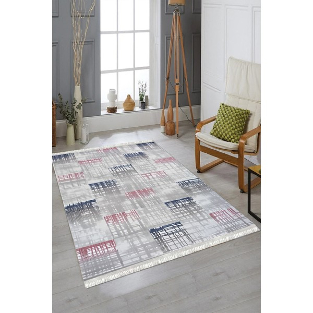 Mubo Kaymaz Tabanlı Makinada Yıkanabilir Dekoratif Salon Halısı Mutfak Halısı Yolluk - 80 x 150 cm - Renkli Salon Halısı Fiyatı