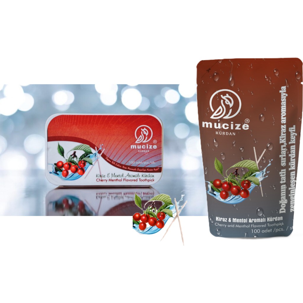 Mucize 2´li Set (1 Metal Kutu +1 Refill Doypak) 200X Kiraz-Mentol Aromalı Kürdan Meyve Tatlarında Nefes Ferahlığı Diğer Fiyatı