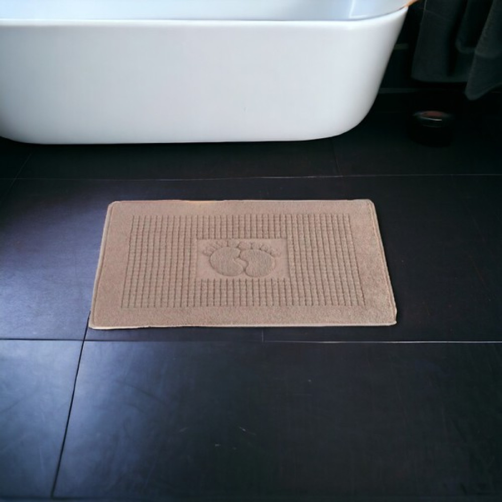 Mucize Evim Banyo Paspas Ayak Havlusu 50x70 cm %100 Pamuk - 50 x 70 cm - Açık Kahverengi Ayak Havlusu Fiyatı