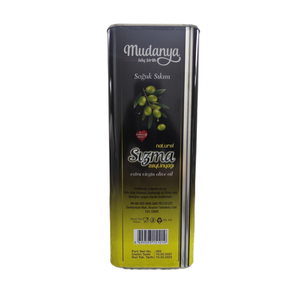 MUDANYA Soğuk Sıkım Naturel Sızma Zeytin Yağı 5 Lt Sıvı Yağ ve Zeytinyağı Fiyatı