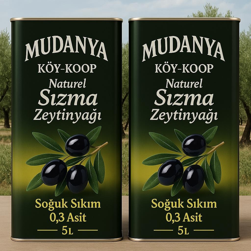 Mudanya Soğuk Sıkım Sızma Natürel 2*5 lt Zeytinyağı - 10 lt Diğer Fiyatı