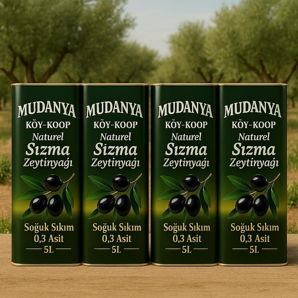 Mudanya Soğuk Sıkım Sızma Natürel 4*5 Lt Zeytinyağı - 20 lt Diğer Fiyatı