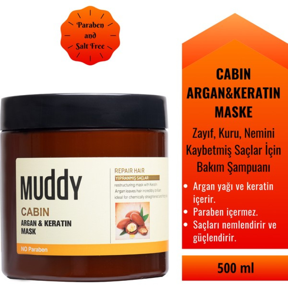 Muddy Argan & Keratin Saç Bakım Maskesi 500 ml Oto Boyaları Fiyatı