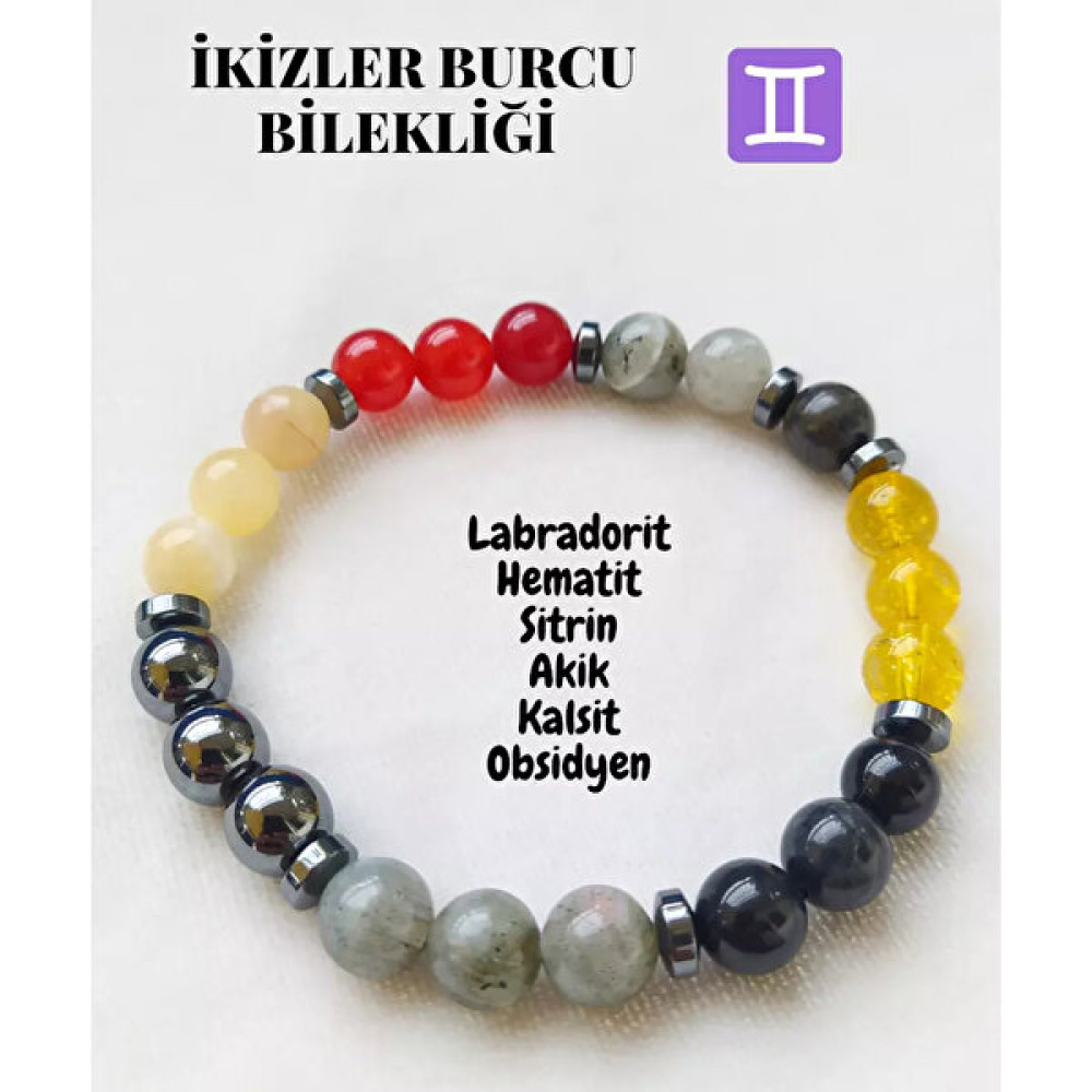 Mudisaat Ikizler Burcu Doğaltaş Bileklik Unisex Mudisaat Saat ve Bileklik Aksesuarı Fiyatı