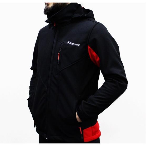 Mudwill Softshell Kırmızı Siyah Erkek Mont