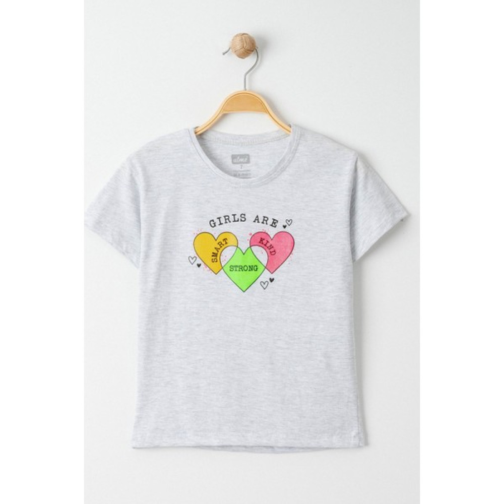 Muel Butik 3-7 Yaş Baskılı Çocuk Tişört Gri - 624123.1576. Bebek T-shirt Fiyatı