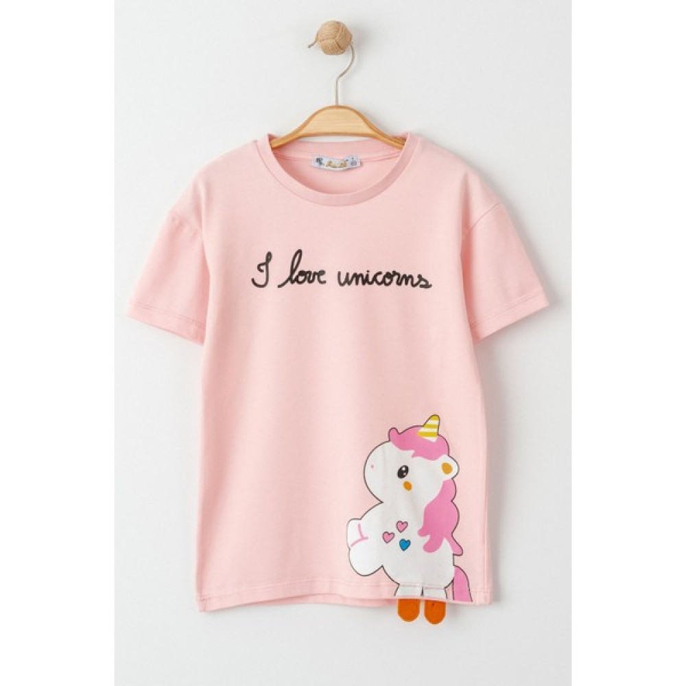 Muel Butik 3-7 Yaş Baskılı Çocuk Tişört Pudra - 624770.1576. Erkek Çocuk T-shirt Fiyatı