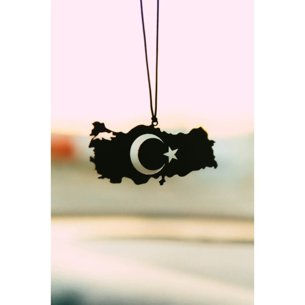 Mufamet Araba Süsü Metal Türkiye Haritası Dikiz Aynası Süsü Oto Aksesuar Oto Seyahat Ürünleri Fiyatı