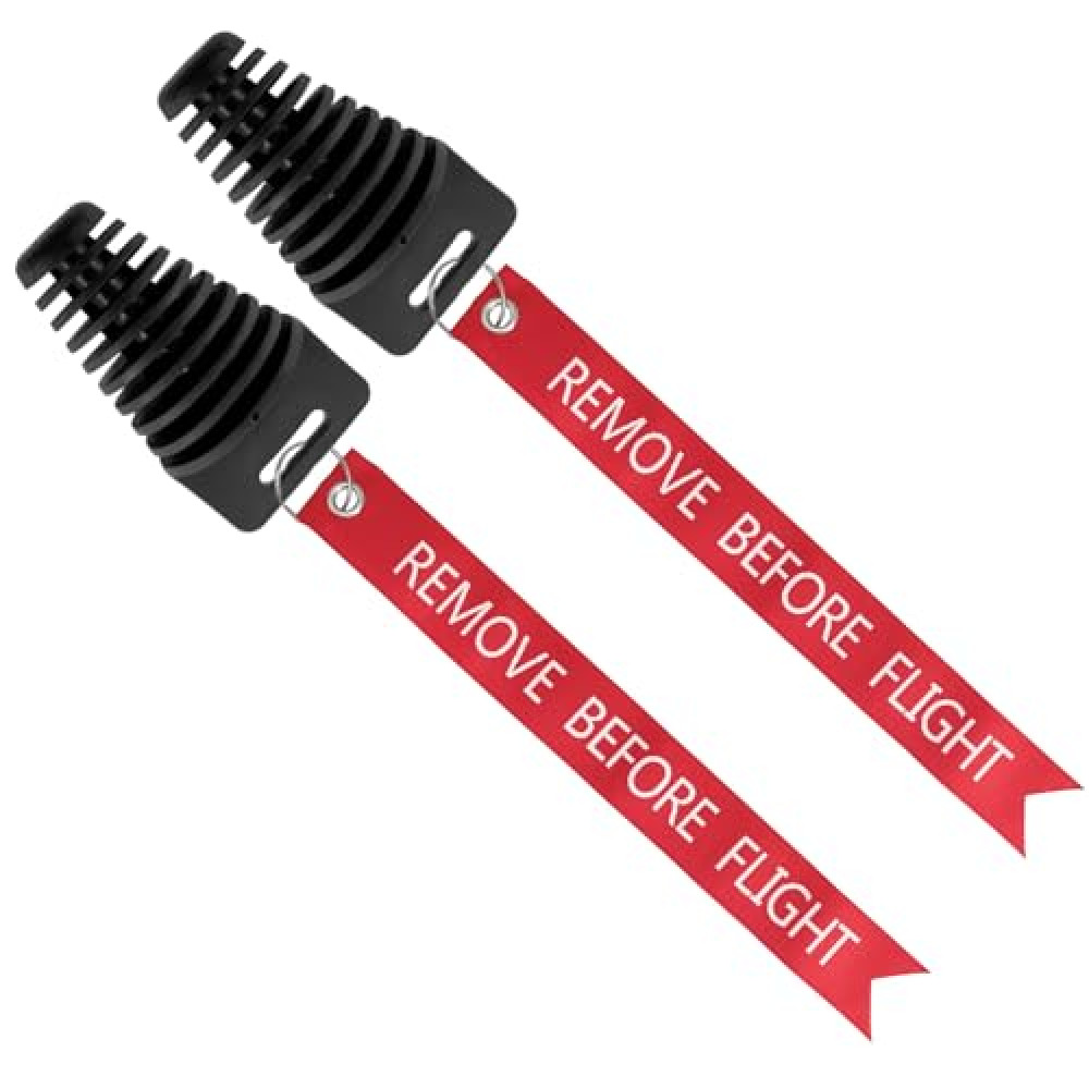 Muffler Exhaust Wash Plug, Hoedia 2 Pack Wash Plugs with 2 Streamers, Fit most 2 Stroke 4 Stroke Motorcycle Bikes with Rubber Exhaust Silencer