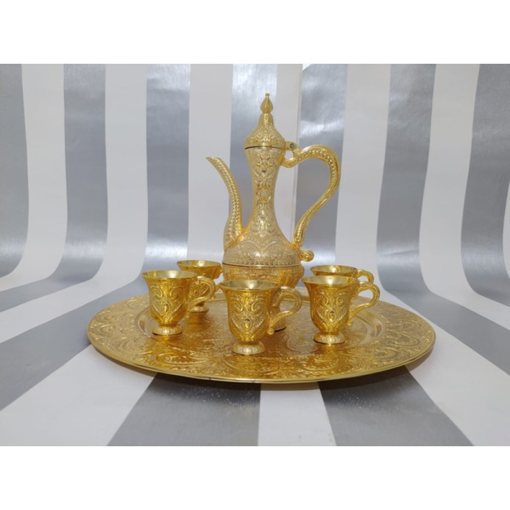 Müftü Bey Hac / Umre Gold Zemzem Takımı - Sarı Fincan / Bardak / Kahve Takımı Fiyatı
