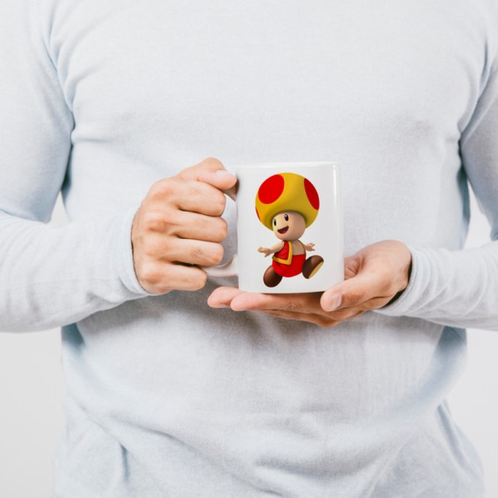 Mug Maker Mario Toad Kupa Bardak - Beyaz - 300 ml Fincan / Bardak / Kahve Takımı Fiyatı