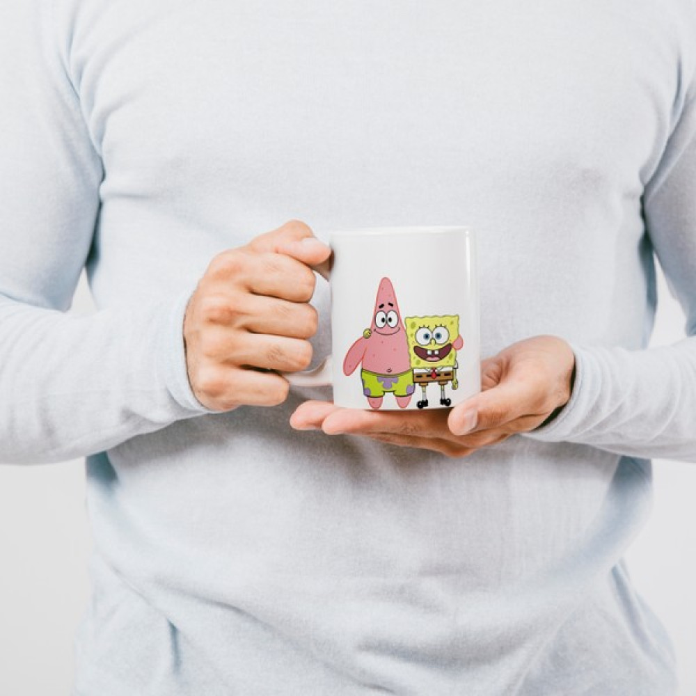 Mug Maker Süngerbob Patrick Kupa Bardak - Beyaz - 300 ml Fincan / Bardak / Kahve Takımı Fiyatı