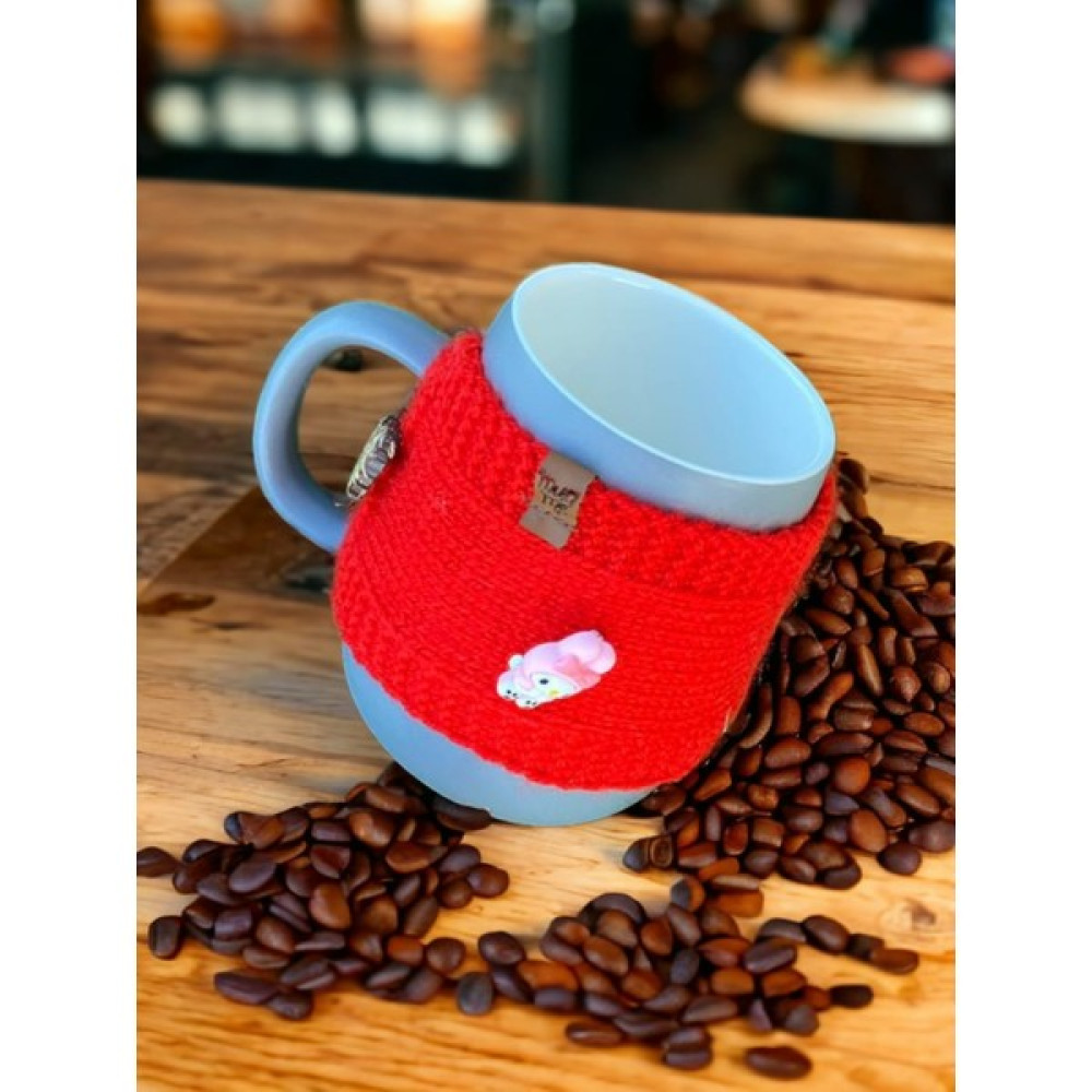 Mug Mugme Düğmeli Eğleceli Hediyelik Bardak Fincan Termos Mug Tutucu Giysisi - Kırmızı Oto Boyaları Fiyatı