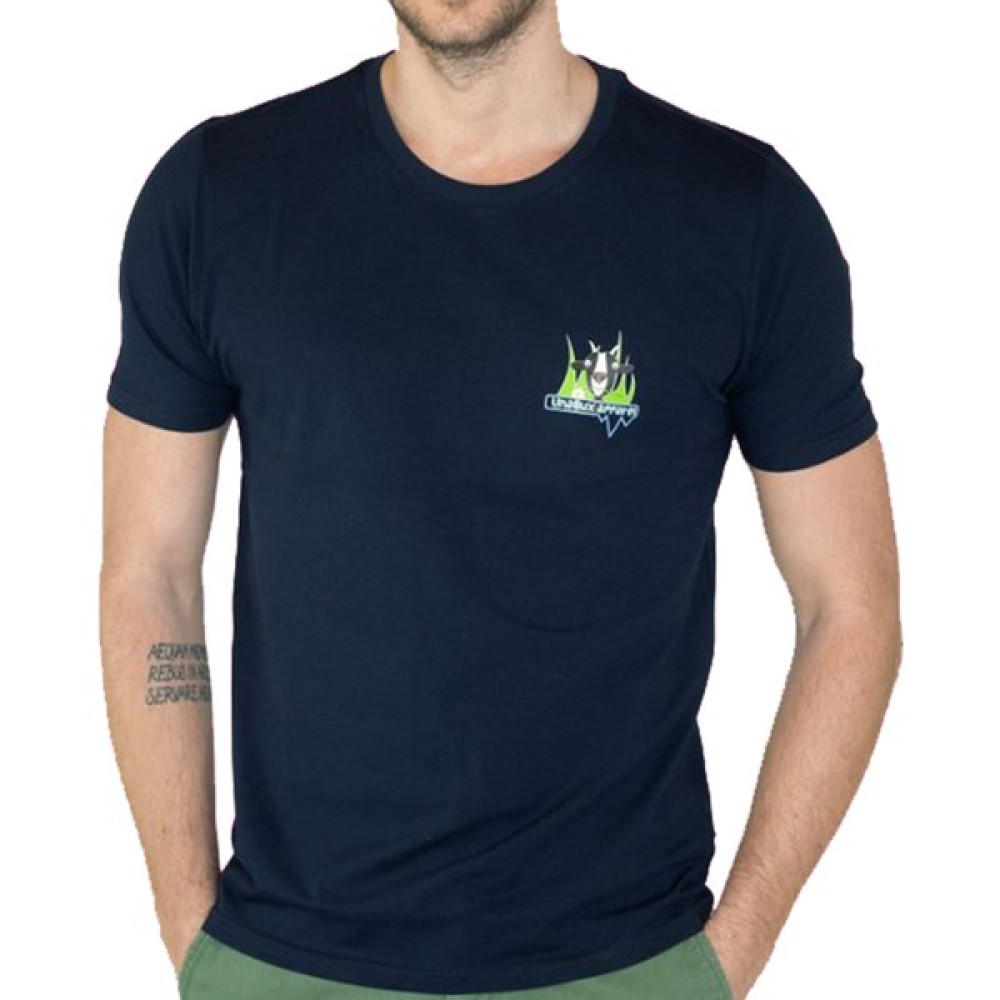 Mugan Unisex Lacivert Ön Baskılı Organik Pamuk T-Shirt Erkek T-shirt Fiyatı