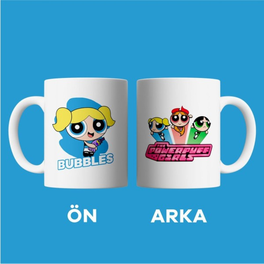 Mugcup Store Powerpuff Girls - Bubbles Kupa Bardak - Beyaz - 300 ml Fincan / Bardak / Kahve Takımı Fiyatı