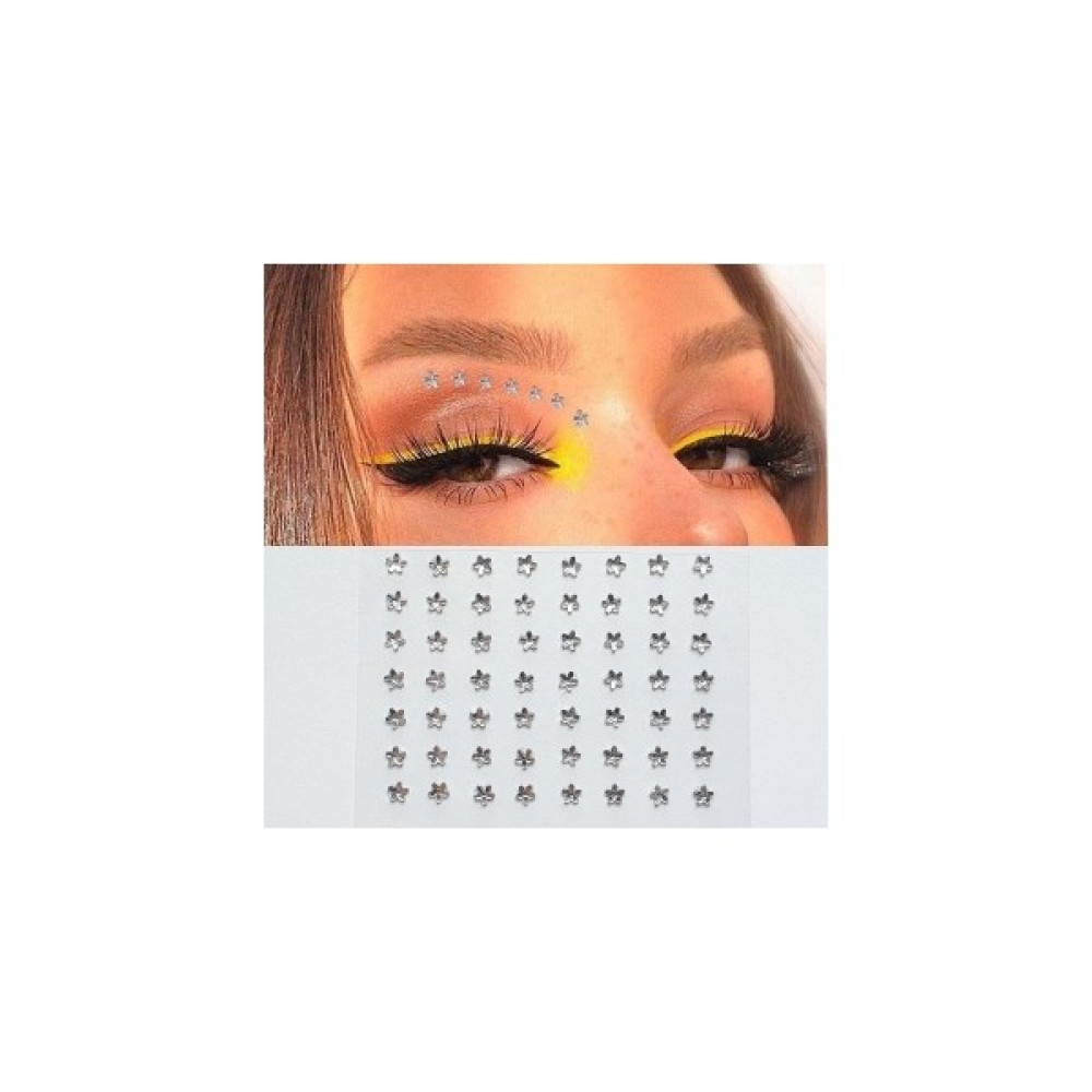 Mugeta Işıltılı Yıldız Model Yüz ve Vücut Taşı Sticker Taş Makyaj Taşı Tırnak Taşı, Nail Art 56 Adet - Gümüş Altın, Takı & Aksesuar Fiyatı
