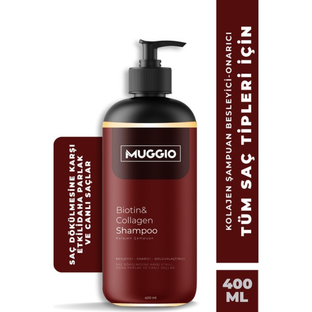 Muggio Biotin & Collagen Şampuanı (Saç Dökülmelerine Karşı Güçlendirilmiş Yeni Formül) 400 ml Şampuan ve Saç Kremi Fiyatı