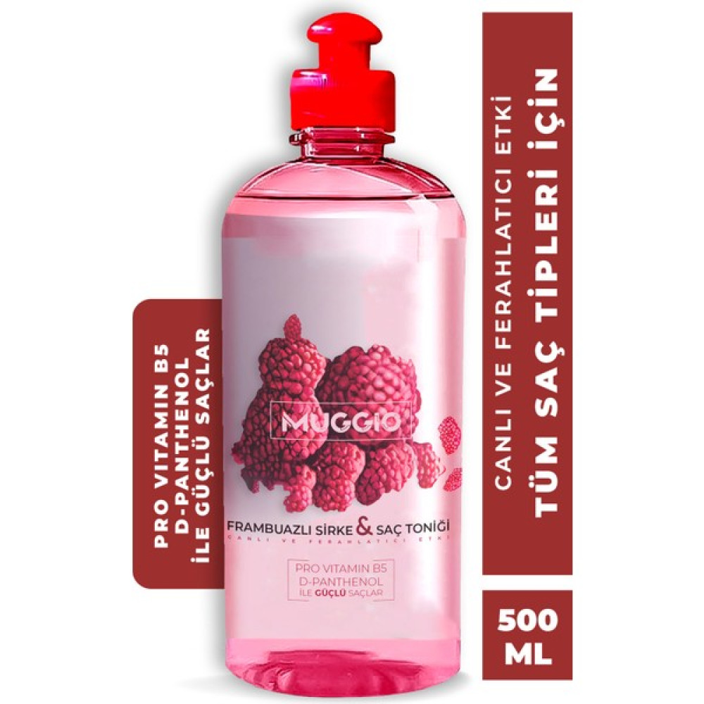 Muggio Frambuazlı Sirke & Saç Toniği (Güçlendirilmiş Formül) 500 ml Saç Bakım Maskeleri & Serumlar & Spreyler Fiyatı