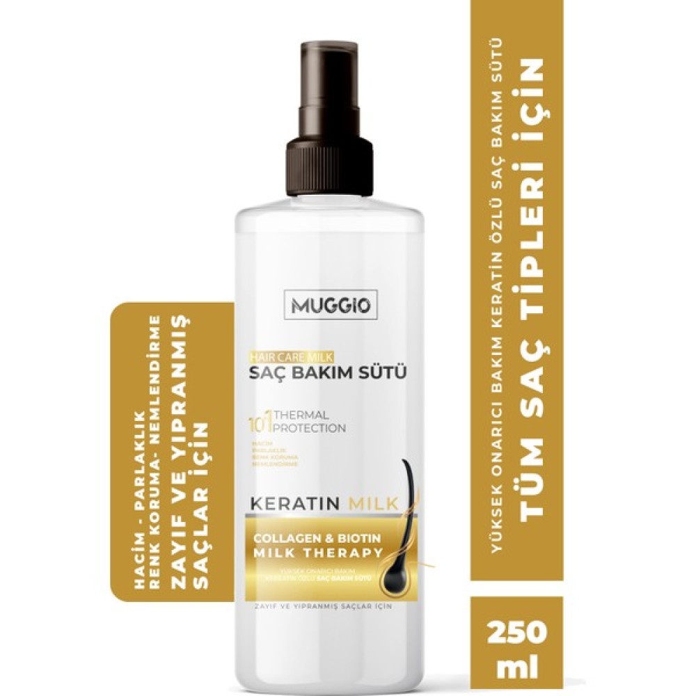 Muggio Keratin Saç Bakım Sütü 250 ml Saç Bakım Maskeleri & Serumlar & Spreyler Fiyatı
