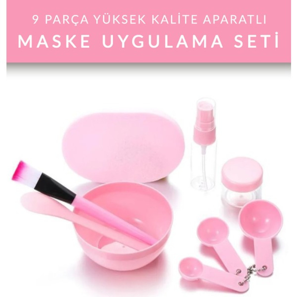 Muggio Maske Uygulama Seti 9 Parça - Pembe Makyaj Fırça ve Aksesuarları Fiyatı
