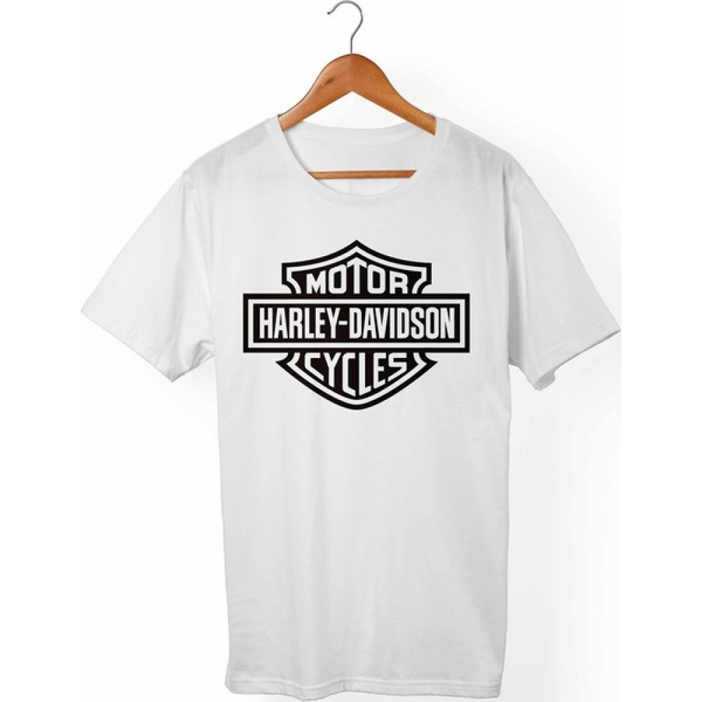 Muggkuppa Harley Davidson Unisex-Kadın Beyaz T-Shirt Bayan T-shirt Fiyatı