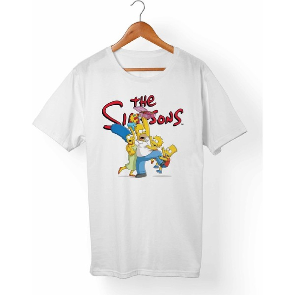 Muggkuppa The Simpsons Unisex-Erkek Beyaz T-Shirt Erkek T-shirt Fiyatı