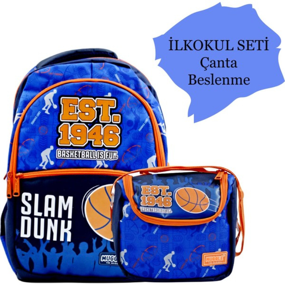 Muggle 3 Bölmeli Basket Is Fun Okul Sırt Çantası ve Termoslu Beslenme Çantası Okul Çantası Fiyatı