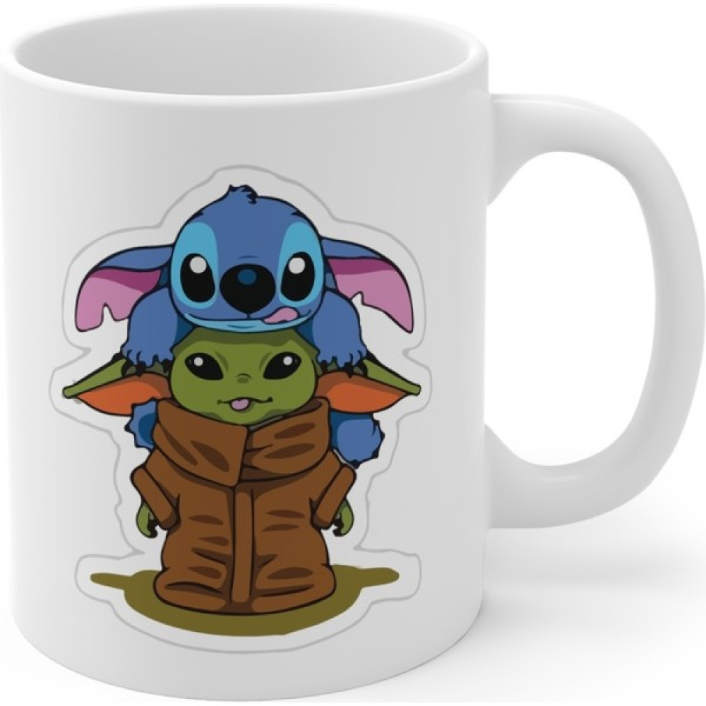 Mugs & Gift Stitch Ve Baby Yoda Baskılı Kahve Çay Kupa Bardak Fincan / Bardak / Kahve Takımı Fiyatı