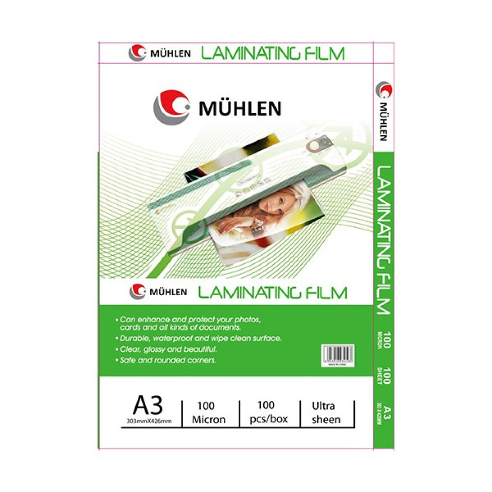 Mühlen A3 Laminasyon Filmi 100 Micron 1 Paket 100 Adet Laminasyon Sistemi Fiyatı