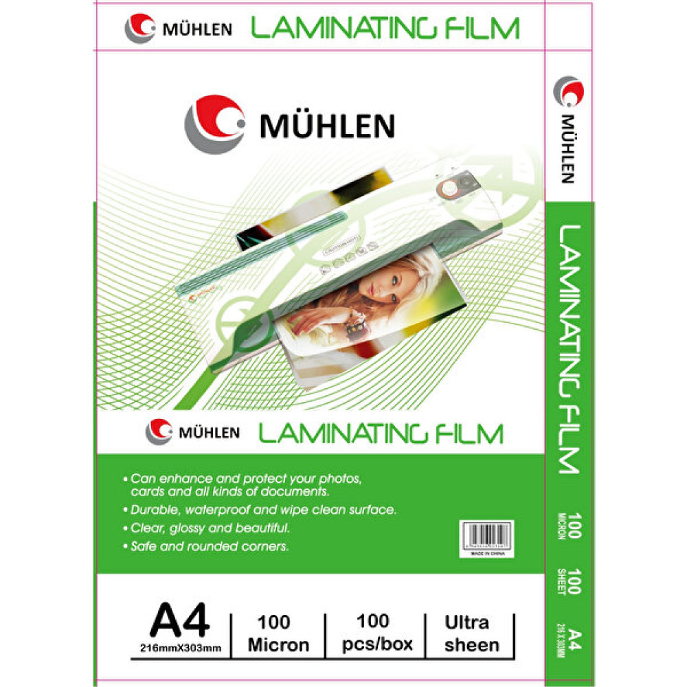 Mühlen A4 Laminasyon Filmi 100 Micron 1 Paket 100 Adet Laminasyon Sistemi Fiyatı