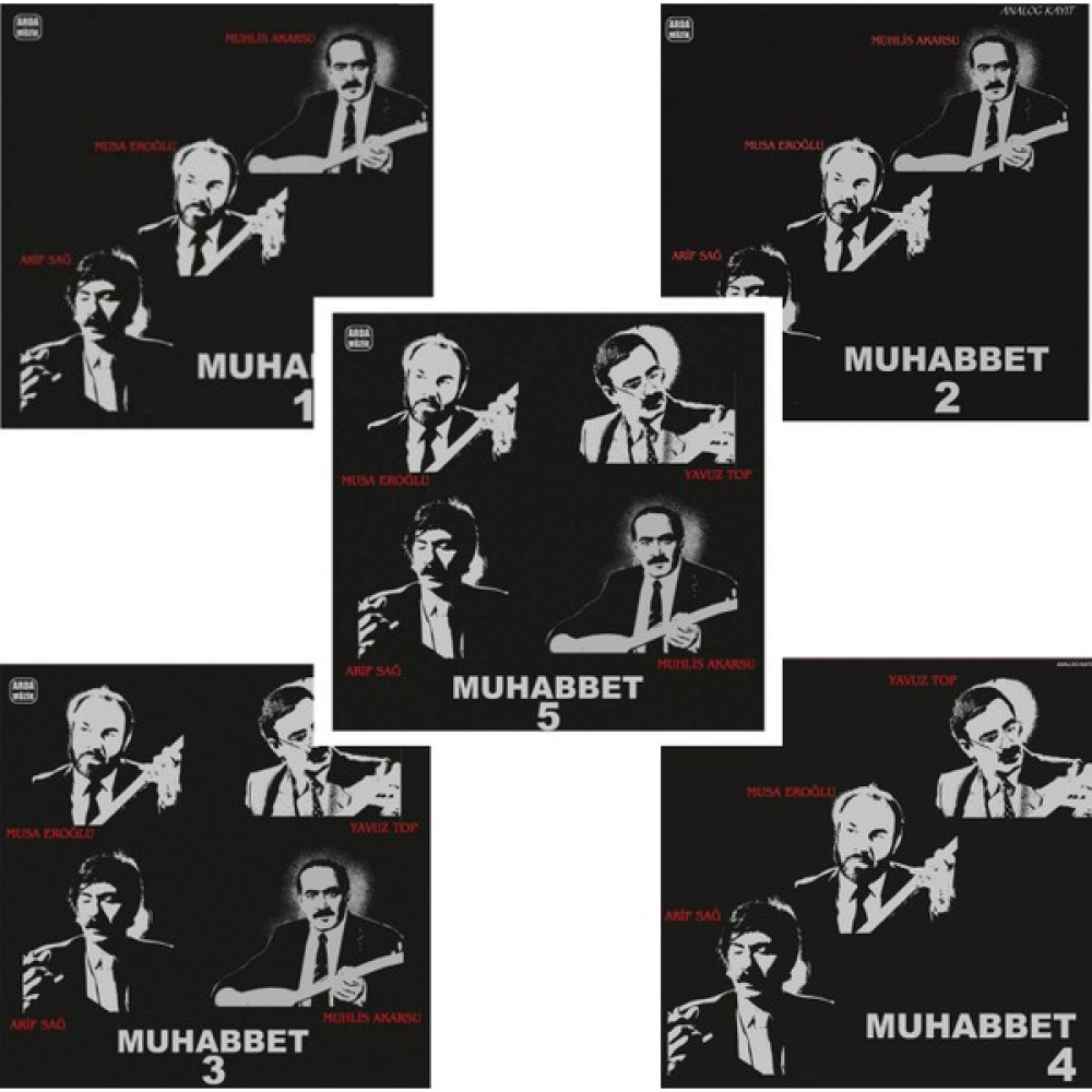Muhlis Akarsu, Musa Eroğlu, Arif Sağ, Yavuz Top - Muhabbet 1 - 2 - 3 - 4 - 5 Plak Seti Pikap & Aksesuarları Fiyatı