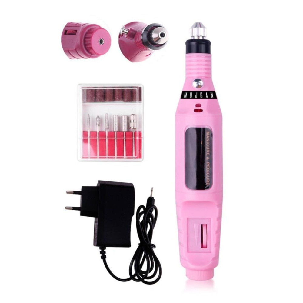MUJGAN Elektrikli Manikür Pedikür Törpü Makinesi Pembe Manikür & Pedikür Seti Fiyatı