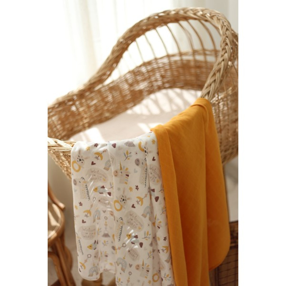 Mujo Baby & Kids Bambu-Pamuk Çift Katlı 2li Müslin Örtü Seti - Hello Baby Koleksiyonu - Renkli Oto Boyaları Fiyatı