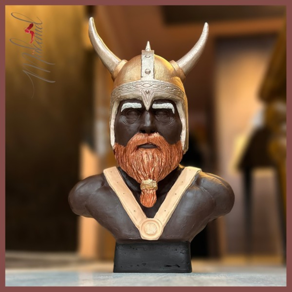 Mukemel Viking Savaşçısı Ragnar ( El Yapımı Büst Tasarımı, Ev Dekorasyonu, Benzersiz ) Mukemel Tasarımları - Turuncu Biblo Fiyatı