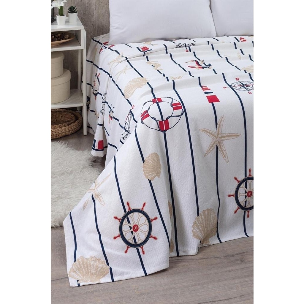 Mulberry Battal Boy Desenli Pike 240X260 cm - Mavi Pike & Pike Takımı Fiyatı