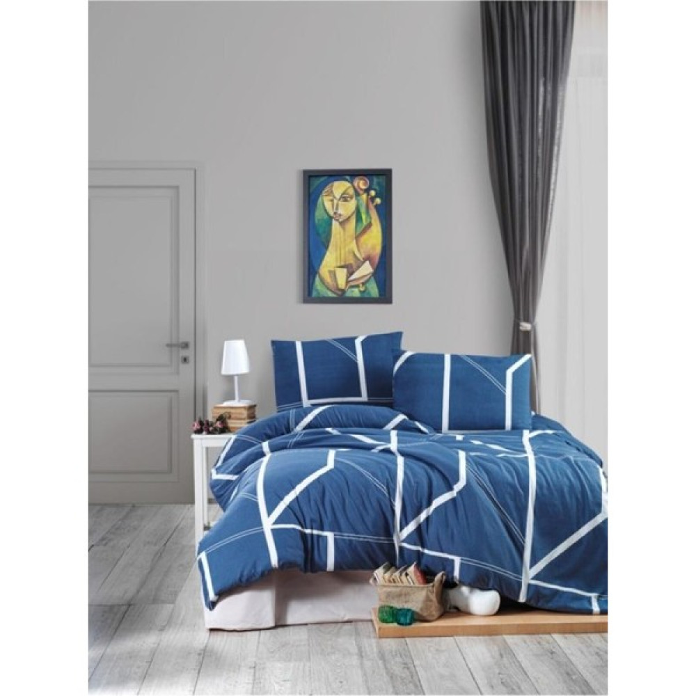 Mulberry Çarşafsız Çift Kişilik Nevresim Seti 200 x 220 cm Lacivert Nevresim Takımı Fiyatı