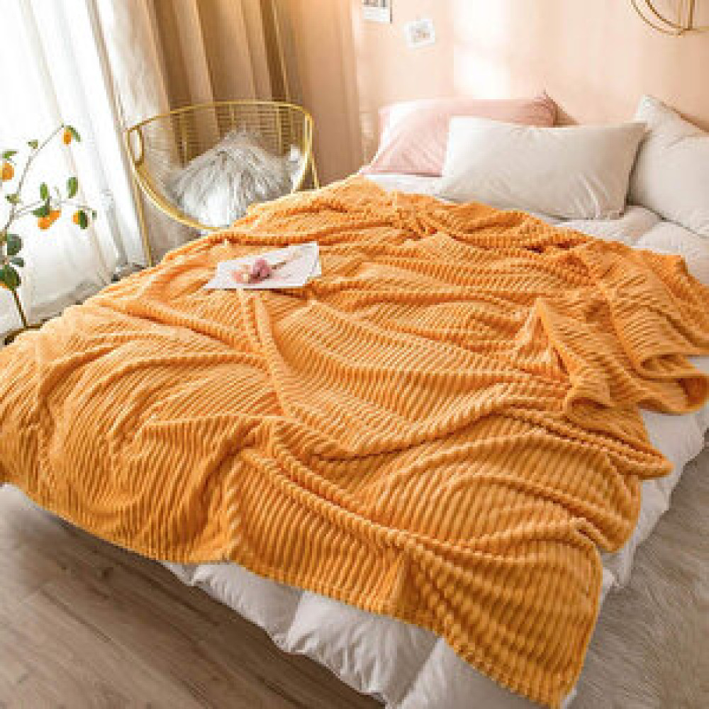 Mulberry Çift Kişilik Fitilli Yumuşak Dokulu Battaniye 210 X 230 Cm Hardal Battaniye Fiyatı