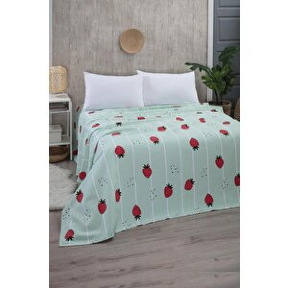 Mulberry Çilek Desenli Çift Kişilik Pike Yatak Örtüsü 200 X 230 Pike & Pike Takımı Fiyatı