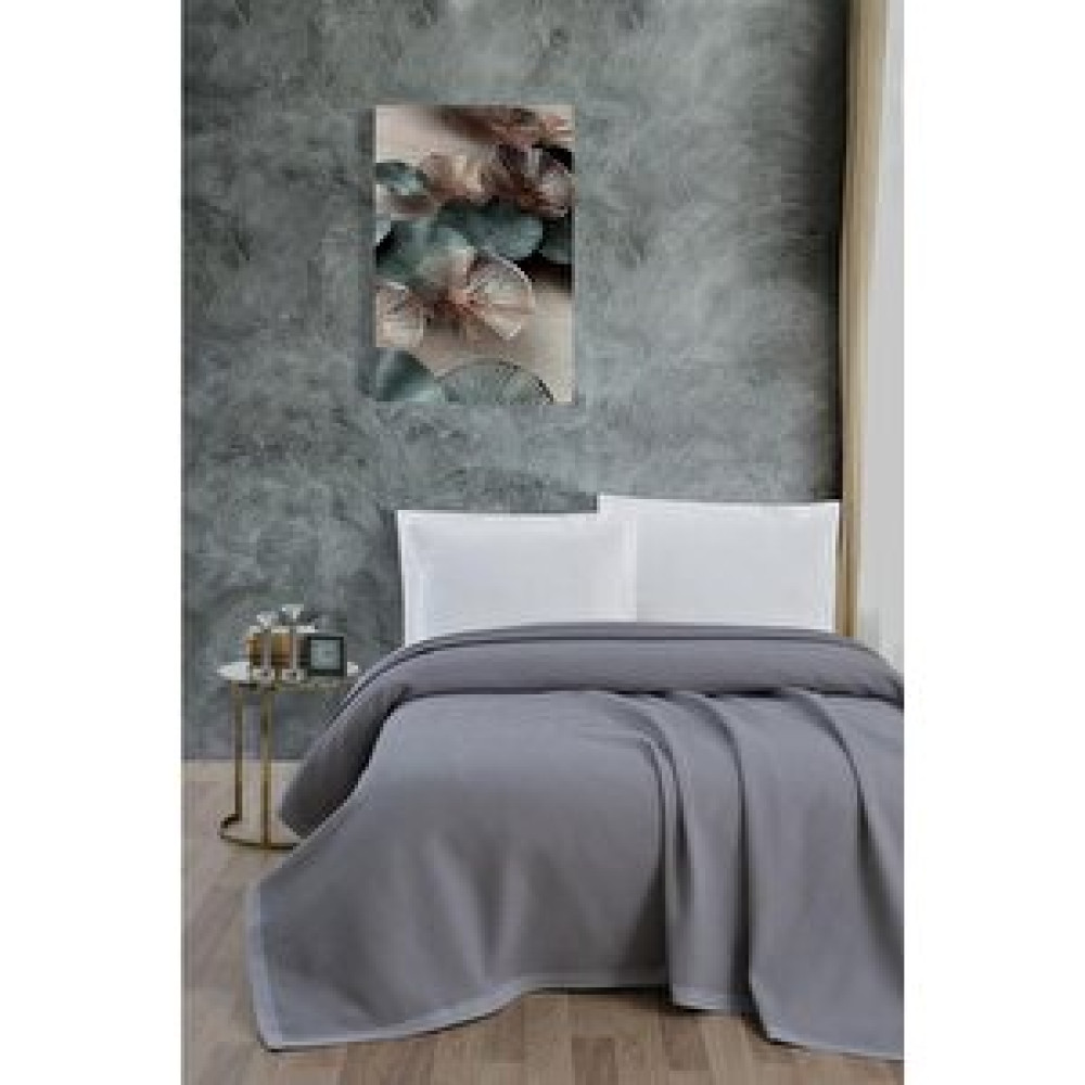 Mulberry Klimalı Pike ,%100 Pamuk Petekli Pike , Dörtmevsim Pike Tek Kişilik 170x240 Gri Pike & Pike Takımı Fiyatı