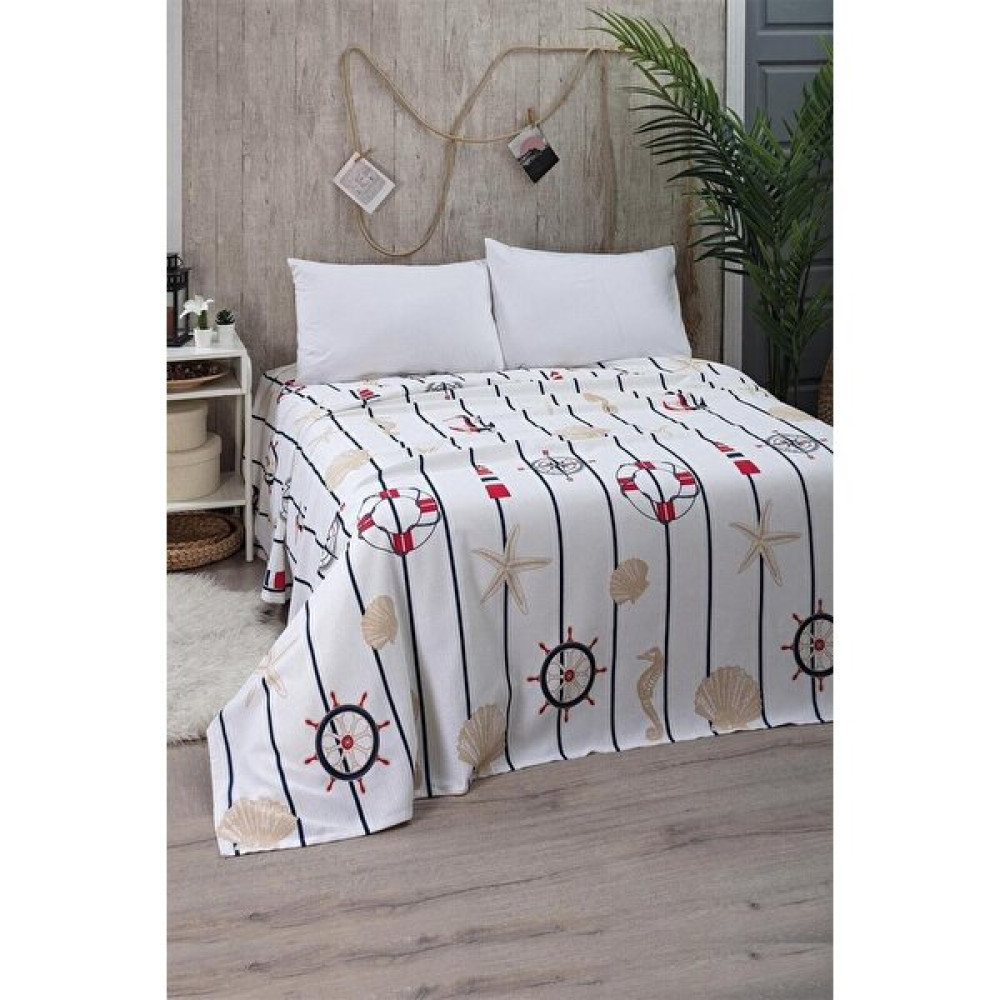 Mulberry Marine Çift Kişilik Pike Yatak Örtüsü 200 x 230 - Bej Pike & Pike Takımı Fiyatı
